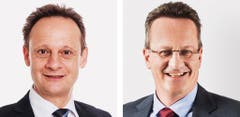 GRAUBÜNDEN - Stefan Engler (bisher), CVP, links und Martin Schmid (bisher), FDP (Bild: Keystone / Handout)