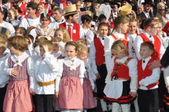 Nur frohe Gesichter am Sennen-Highlight des Jahres. (Bild: Edith Meyer, Bote der Urschweiz)