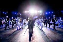 «The Band of HM Royal Marines» aus Grossbritannien (Bild: Keystone / Patrick Staub)