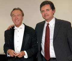 Der Maestro und der Gastgeber: Italiens Stardirigent Claudio Abbado, links, mit dem Intendanten des Lucerne Festivals Michael Häfliger. (Bild: Archiv / Neue LZ)