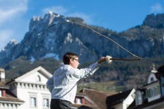 Gesucht wurde der beste Geisslechlepfer. (Bild: Keystone / Urs Flüeler)
