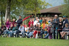 Zuschauer verfolgen die Einsätze der Hunde aus der Distanz. (Bild: Maria Schmid / Neue ZZ)