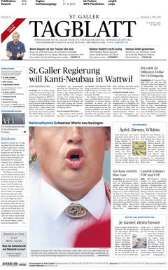 Der freche Bildschnitt eines Jodlers auf dieser Tagblatt-Frontseite wurde prämiert. (Bild: pd)