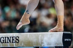 Giulia Steingruber auf dem Schwebebalken. (Bild: PETER KLAUNZER (KEYSTONE))