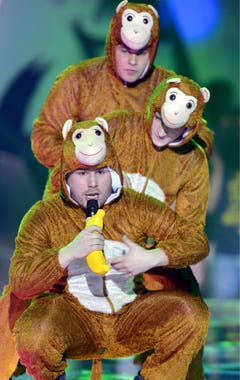 Affentanz: Joiz-Moderator Anthony Bighead ging mit «Do the Monkey» leer aus. (Bild: Keystone)