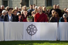 Interreligišse Feier zum eidgenšssischen Bettag, Klosterplatz, St. Gallen (Bild: Peter Käser)