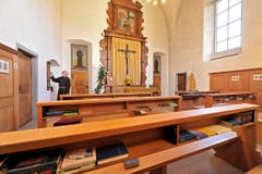 Lichterlöschen in der Klosterkapelle. (Bild: Hanspeter Schiess)