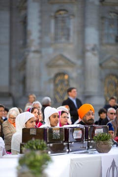 Interreligišse Feier zum eidgenšssischen Bettag, Klosterplatz, St. Gallen (Bild: Peter Käser)