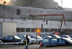 Grossbrand bei der Firma Tuchschmid in Frauenfeld. (Bild: Reto Martin)