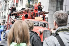 Romanshorn TG , 24.05.2014 / Jugendfeuerwehr Schweizermeisterschaft " Feuer und Wasser " mit Wettkämpen, Fahrzeugausstellung , Rega , Krankenwage und Rettungs - Shows in Romanshorn . (Bild: Donato Caspari)