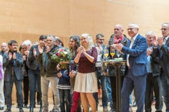 Wahlsonntag im Fürstenlandsaal Gossau. (Bild: Hanspeter Schiess)