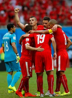 Die Achtelfinalqualifikation ist geschafft. Nun wartet Argentinien. (Bild: Keystone)