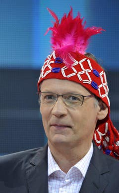 2010 kommentiert Günther Jauch das WM-Spiel Italien gegen Paraguay in Südafrika. (Bild: Keystone)