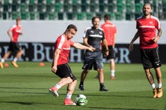 PK und Training Schweiz. Nationalmannschaft (Bild: Michel Canonica)