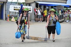 Wer ergattert sich die besten Zeltplätze? (Bild: Mario Testa)