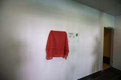 Noch ist die Gedenktafel für Paul Grüninger verhüllt. (Bild: Keystone)