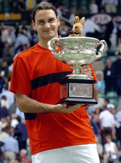 2004 Australian Open gegen Marat Safin (RUS) 7:6, 6:4, 6:2. (Bild: Julian Smith / Keystone)