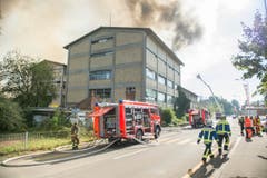 Brand auf dem Raduner-Areal in Horn (Bild: Urs Bucher)