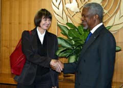 Mit Uno-Generalsekretär Kofi Annan. (Bild: Keystone)