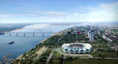Wolgograd (1 Mio. Einwohner)Stadion: Wolgograd ArenaKapazität: 45'565Kosten (Neubau): ca. 270 Mio. FrankenEröffnung: noch im BauKlub: Rotor Wolgograd (2. Liga)WM-Spiele: Gruppenphase (4). (Bild: Handout Fifa)