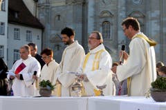 Interreligišse Feier zum eidgenšssischen Bettag, Klosterplatz, St. Gallen (Bild: Peter Käser)