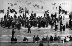 Die Bodensee-Gfrörni vor 50 Jahren hatte Volksfestcharakter. (Bild: Keystone)