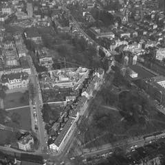 Der Bau des heutigen Theaters im Stadtpark. (Bild: Karl Künzler (Stadtarchiv Ortsbürgergemeinde St.Gallen))