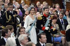Prinz Frederik von Dänemark mit seiner Frau Mary. (Bild: Keystone)