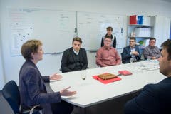 Schliesslich besuchte Sommaruga die Redaktion der "Appenzeller Zeitung". (Bild: Ralph Ribi)