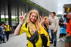 Fans vor dem Match. (Bild: Ralph Ribi)