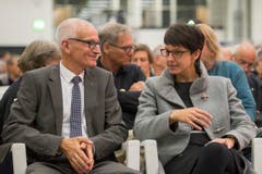 Tagblatt Podium zur Atomausstiegsinitiative im Stihl Kettenwerk in Wil (Bild: Urs Bucher)