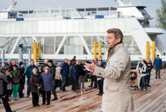 Benno Gmür, Delegierter des Verwaltungsrats der Bodensee Schifffahrt, führte durch den Anlass. (Bild: Reto Martin)