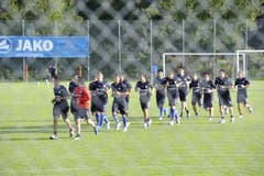 Zaungäste sehen derzeit Weltklasse-Fussballer beim Training auf der Spiserwis. (Bild: Hanspeter Schiess)