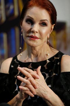Priscilla Presley in einem Interview mit dem Medien in diesem Jahr. (Bild: Keystone)