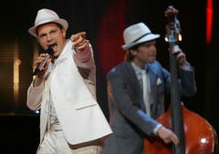 Roger Cicero bei seinem Auftritt am ESC in Helsinki. (Bild: Keystone)