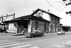 Der Bahnhof von der Nordseite aus fotografiert um 1965. (Bild: Archiv Martin Sax)
