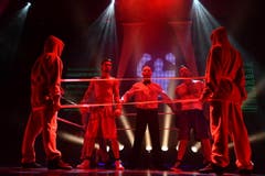 Die Pentorama-Bühne wird zum Boxring. (Bild: Manuel Nagel)