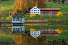 Der Weniger Weiher in St.Georgen. (Bild: Cyrill Schlauri)