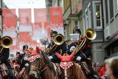 Die berittene Artilleriemusik aus Solothurn. (Bild: Ralph Ribi)