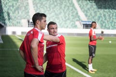 PK und Training Schweiz. Nationalmannschaft (Bild: Michel Canonica)