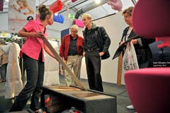Die Besucher lassen sich aus erster Hand informieren. (Bild: Reto Martin)