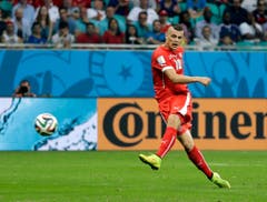 Granit Xhaka erzielt das zweite Tor für die Nati. (Bild: Keystone)