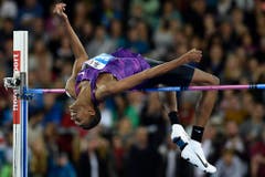 Der Katarer Mutaz Essa Barshim meistert jede Höhe im Hochsprung. (Bild: Keystone)