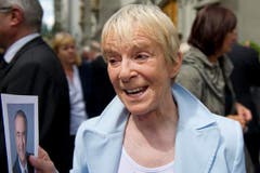 Ursula Schaeppi spricht vor der Feier mit den Medien. (Bild: Urs Bucher)