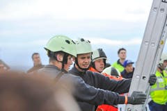 Romanshorn TG , 24.05.2014 / Jugendfeuerwehr Schweizermeisterschaft " Feuer und Wasser " mit Wettkämpen, Fahrzeugausstellung , Rega , Krankenwage und Rettungs - Shows in Romanshorn . (Bild: Donato Caspari)