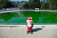 Das war's: Die Badesaison ist vorbei - auch im St.Galler Schwimmbad Lerchenfeld. (Bild: Ralph Ribi)