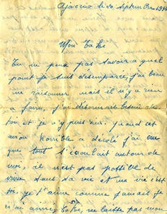 1946 schrieb Edith Piaf diesen Liebesbrief an den griechischen Schauspieler Dimitris Horn. Die Liebe der französischen Sängerin blieb allerdings unerfüllt - Horn heiratete eine andere. (Bild: Keystone)