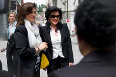 Die Sängerin Maja Brunner (links) mit Begleitung. (Bild: Benjamin Manser)