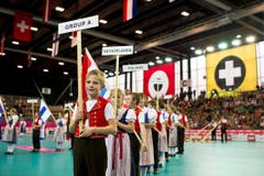 Kinder spielten bei der Eröffnungsfeier eine prominente Rolle. (Bild: Keystone)