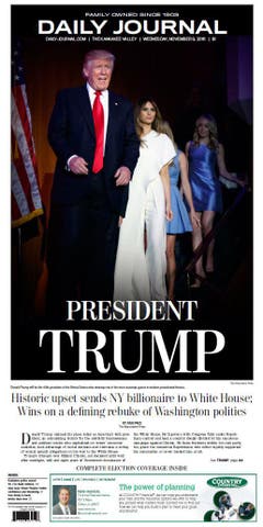 Die amerikanische Zeitung "Daily Journal". (Bild: Printscreen)